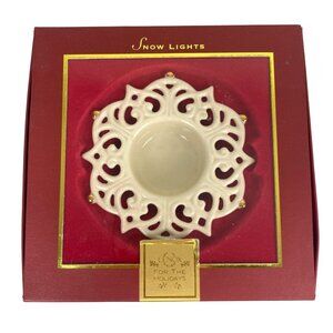 Lenox Snow Light Sparkle Snowflake Votive Tealight Candle Holder Christmas Winte